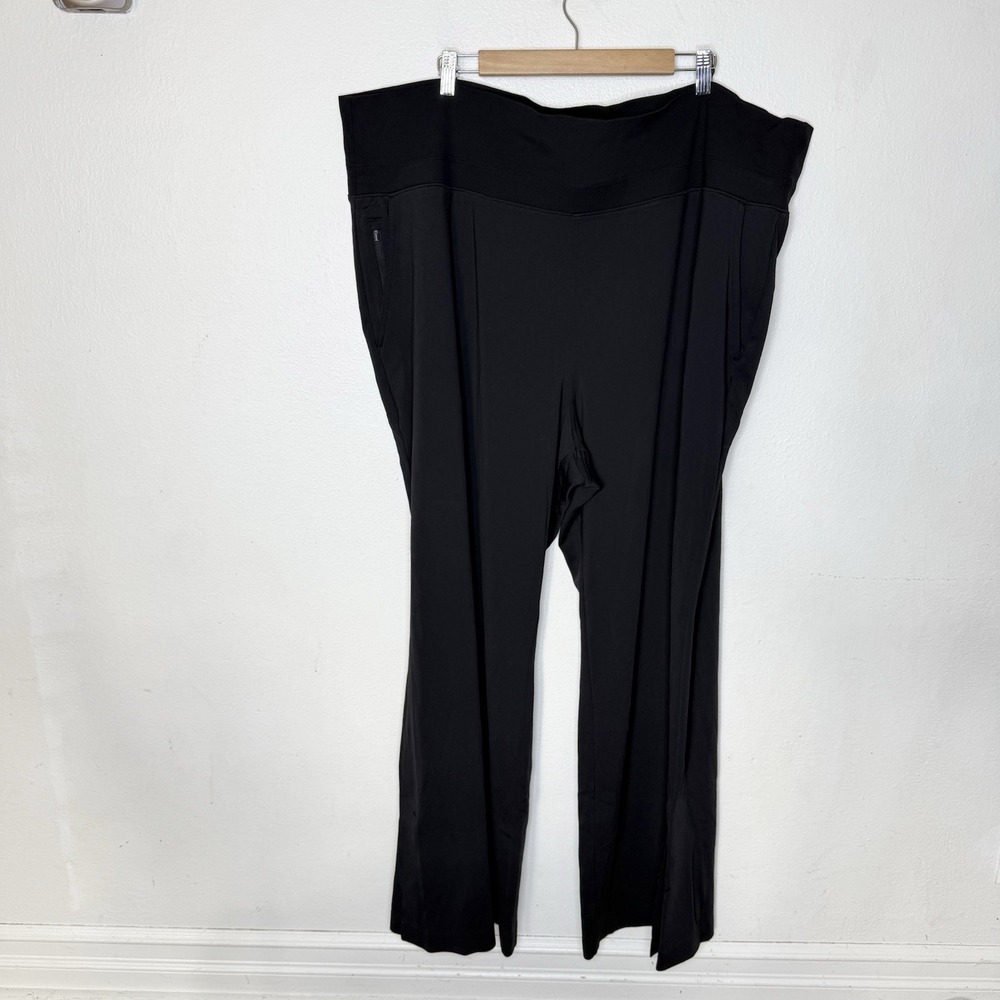 Athleta Venice Black Flare Pant Pull On Athletic Stretch Athleisure Women's 3X